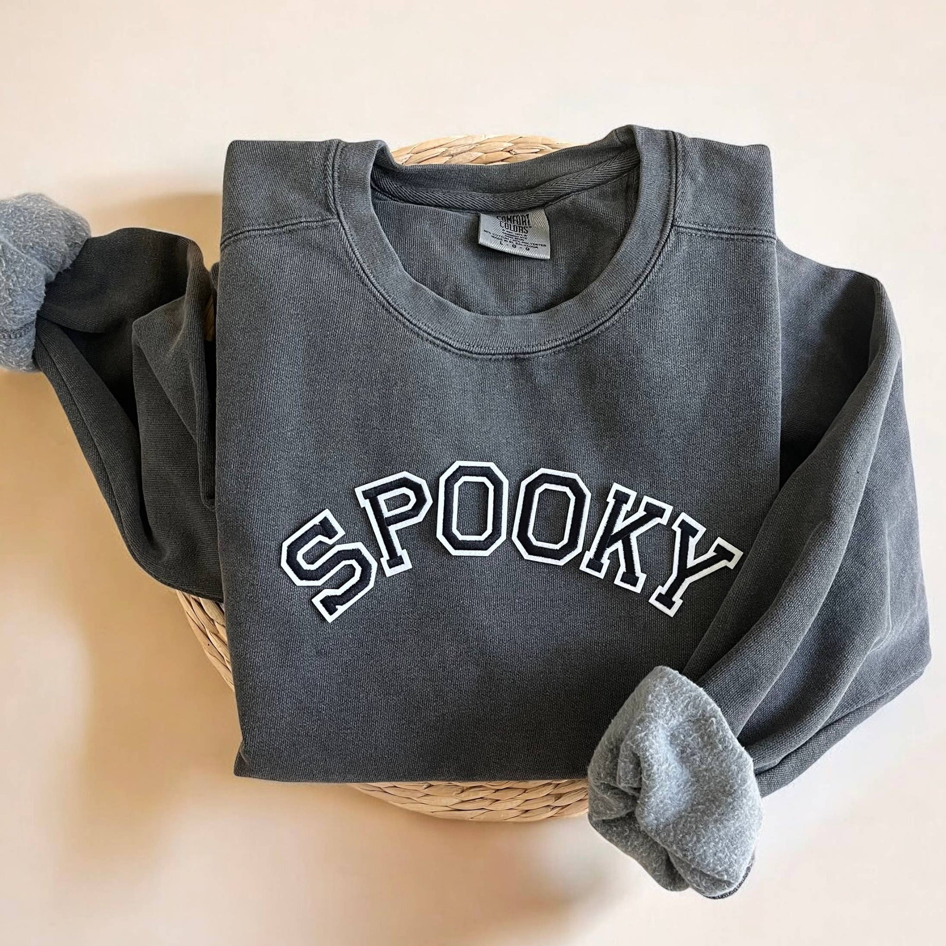 Comfort Colors Spooky Sweatshirt, Halloween Sweatshirt Unisex T-shirt, Sweatshirt, Hoodie, Long Sleeve Tee - T-Shirt, Sweatshirt, Hoodie