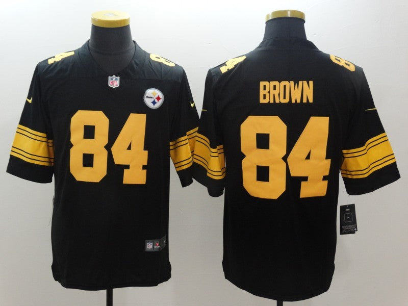Men's Pittsburgh Steelers Antonio Brown Black Alternate Legend Jersey football jersey product view 1