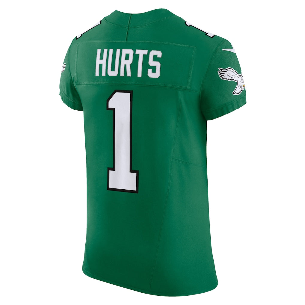 P.Eagles #1 Jalen Hurts Kelly Green 2nd Alternate Vapor F.U.S.E. Elite Jersey football jersey product view 1