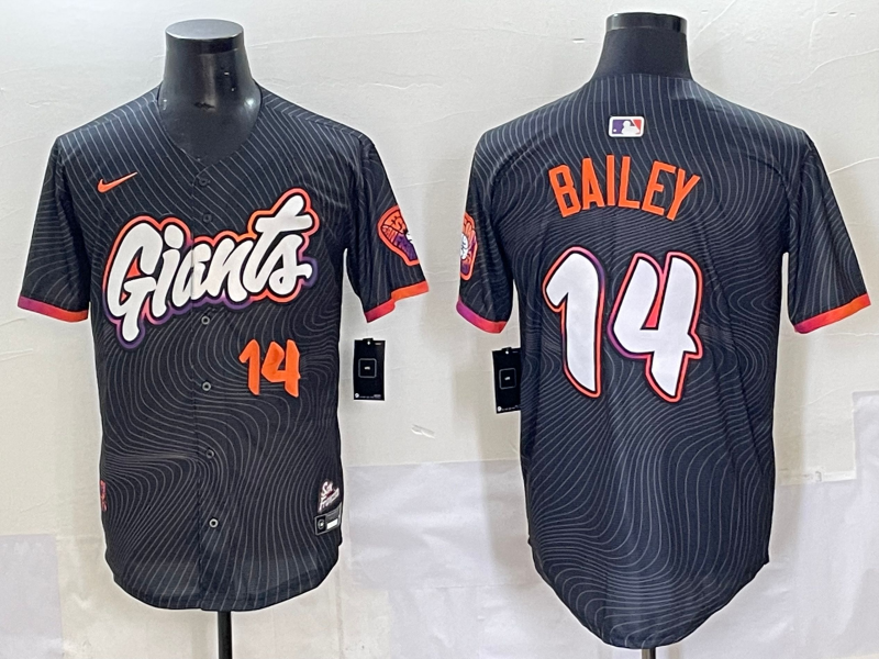 Men's San Francisco Giants Patrick Bailey Anthracite 2025 City Connect Limited Jersey baseball jersey product view 1