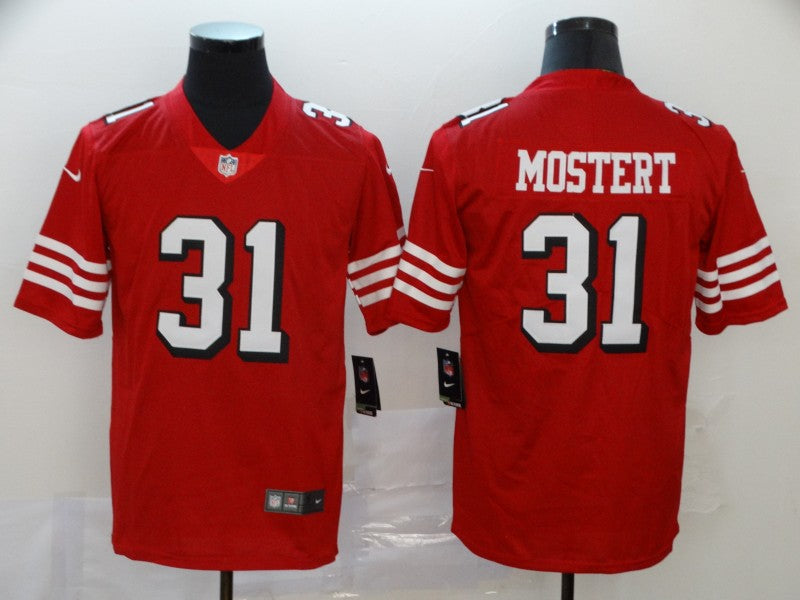Men's San Francisco 49ers Raheem Mostert Red Game Jersey football jersey product view 1