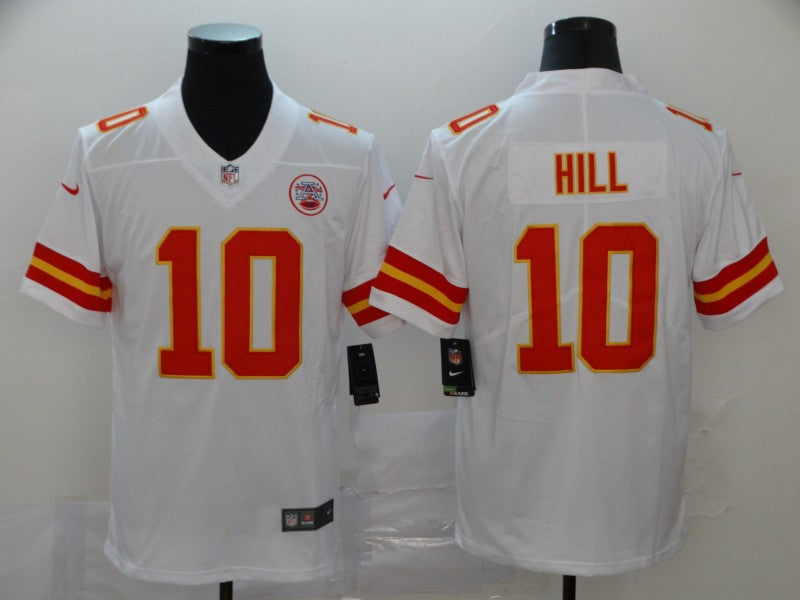 Men's Kansas City Chiefs Tyreek Hill #10 White Away Game Player Jersey1 football jersey product view 1