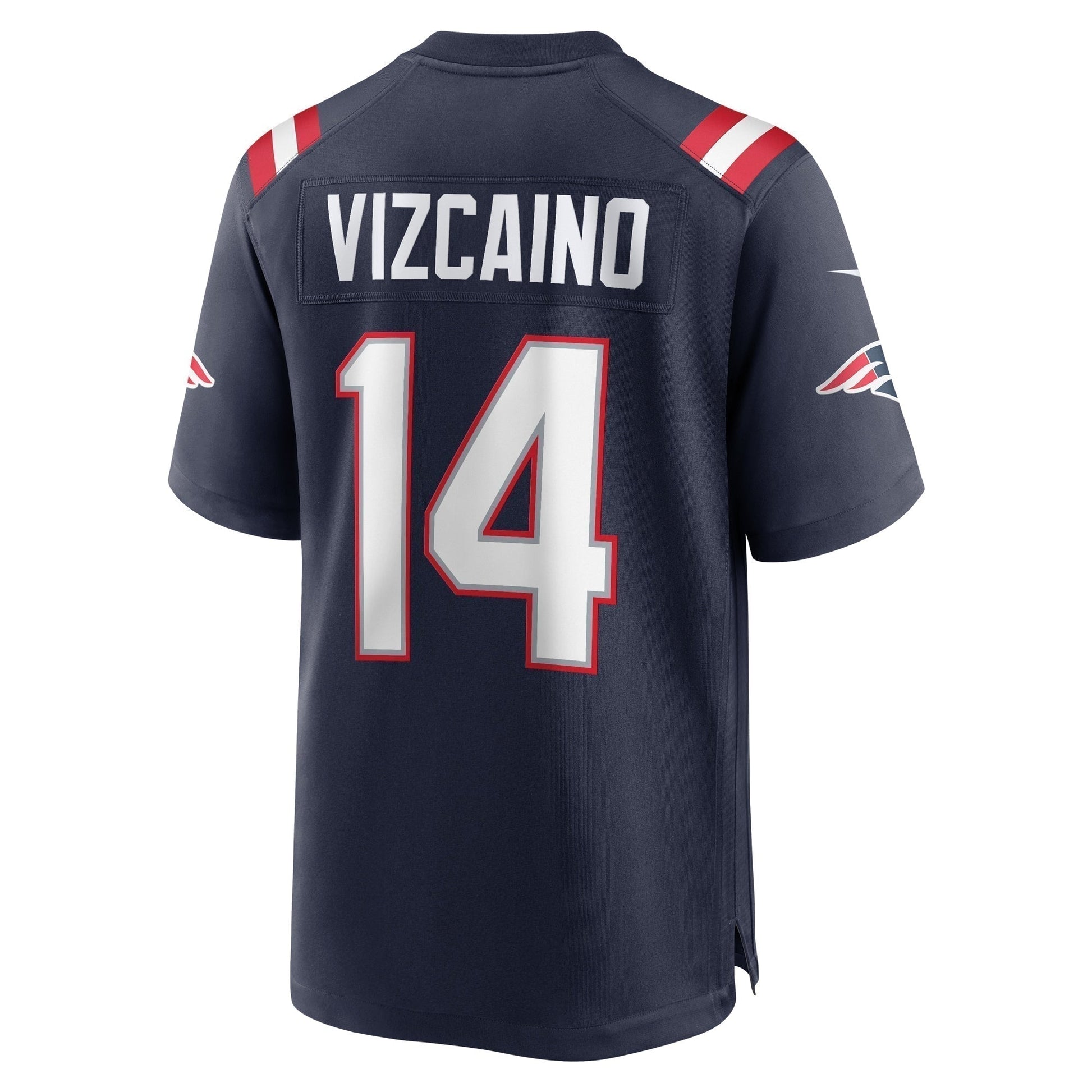 Tristan Vizcaino New England Patriots Home Game Jersey - Navy football jersey product view 3
