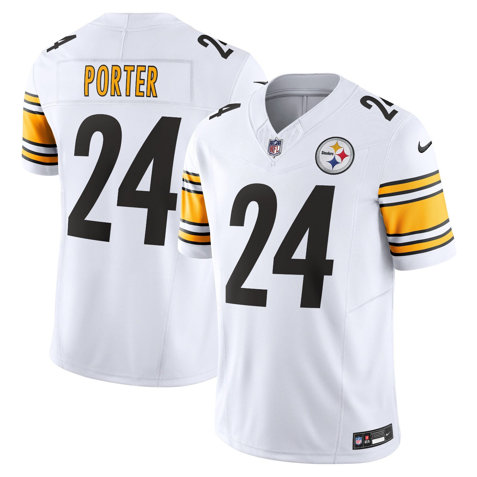 Pittsburgh Steelers Joey Porter Jr. White Vapor F.U.S.E. Limited Jersey football jersey product view 1