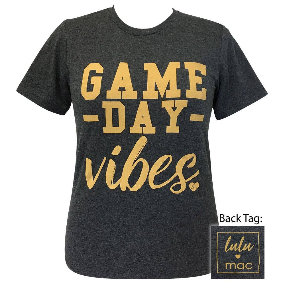 Lulu Mac-Game Day Vibes-Dark Grey Heather SS-LM31 Unisex T-shirt, Sweatshirt, Hoodie, Long Sleeve Tee - T-Shirt, Sweatshirt, Hoodie