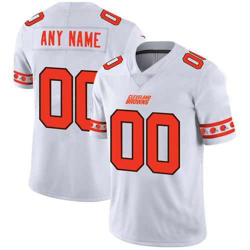 Custom1 Cleveland Browns White Team Logo Vapor Limited Jersey1 Stitched American Football Jerseys football jersey product view 1