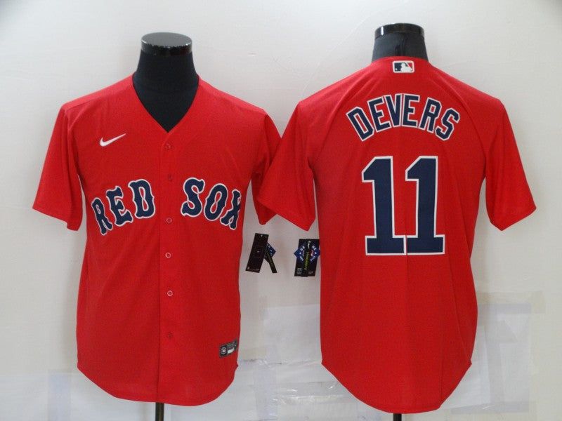 Men's Boston Red Sox Rafael Devers Red Replica Baseball Jersey baseball jersey product view 1