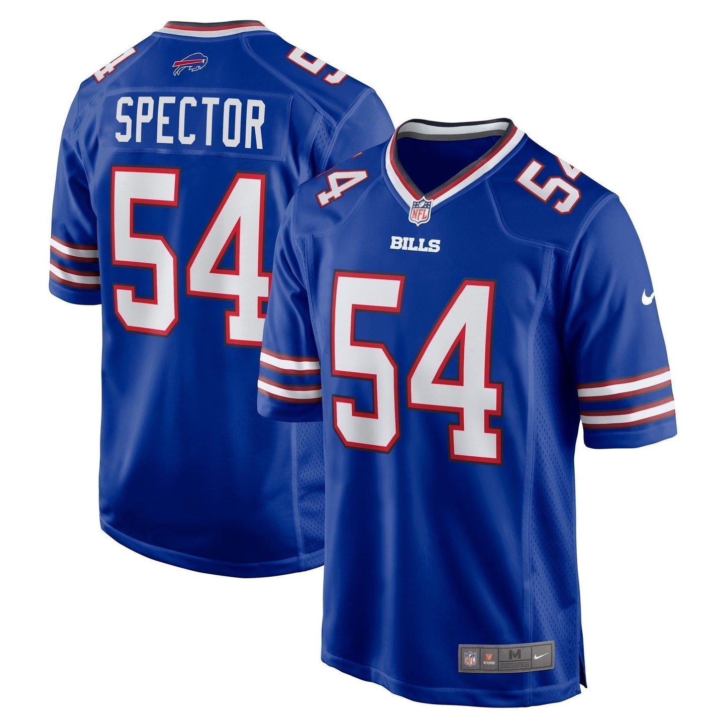 Baylon Spector Buffalo Bills Game Jersey - Royal football jersey product view 1