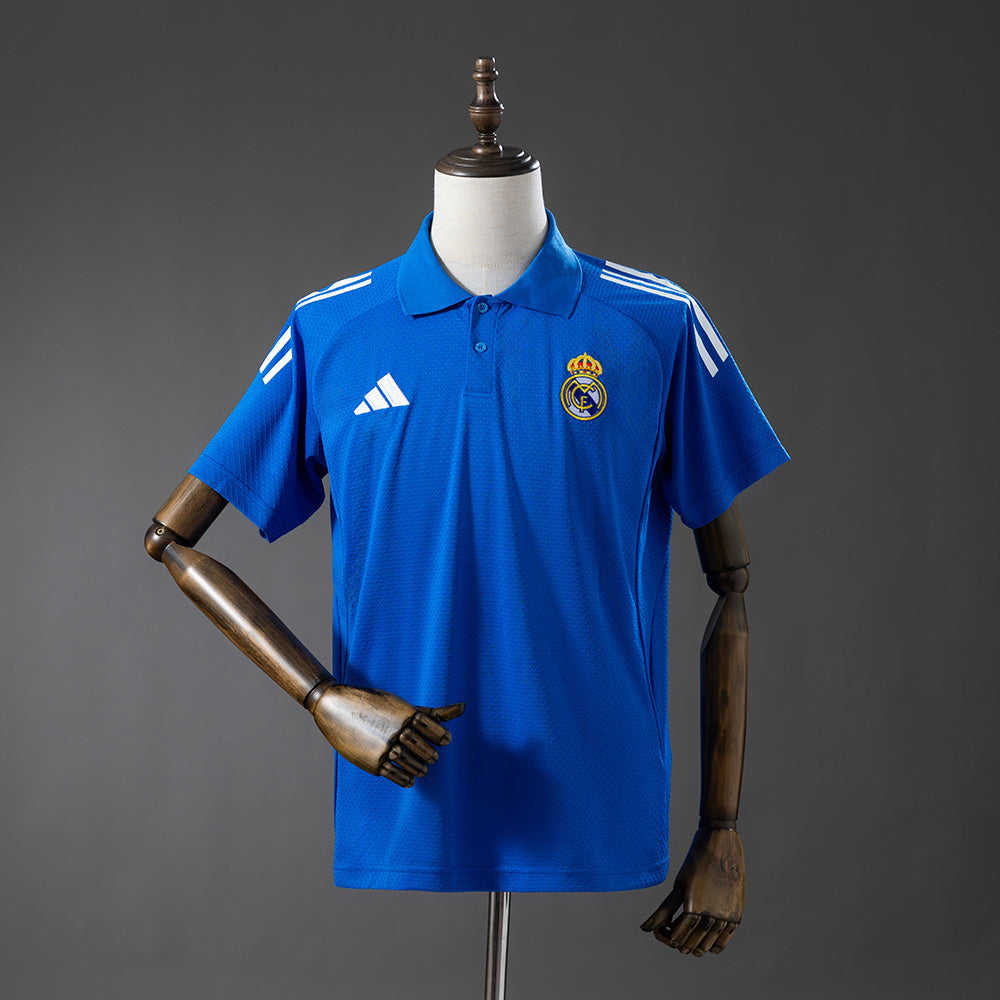 Real Madrid 25/26 Polo Jersey - Blue sports jersey product view 1
