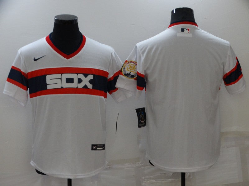Men's Chicago White Sox White Home Cooperstown Collection Blank Jersey baseball jersey product view 1