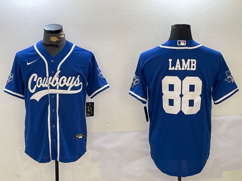 Men's Dallas Cowboys CeeDee Lamb #88 Royal Game Jersey1 football jersey product view 1