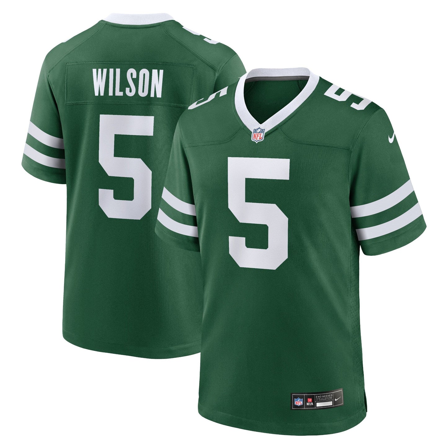 Garrett Wilson New York Jets Game Jersey - Legacy Green football jersey product view 1
