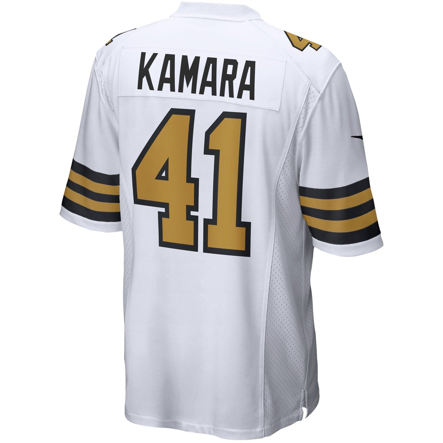 Alvin Kamara New Orleans Saints Alternate Game Jersey - White football jersey product view 3