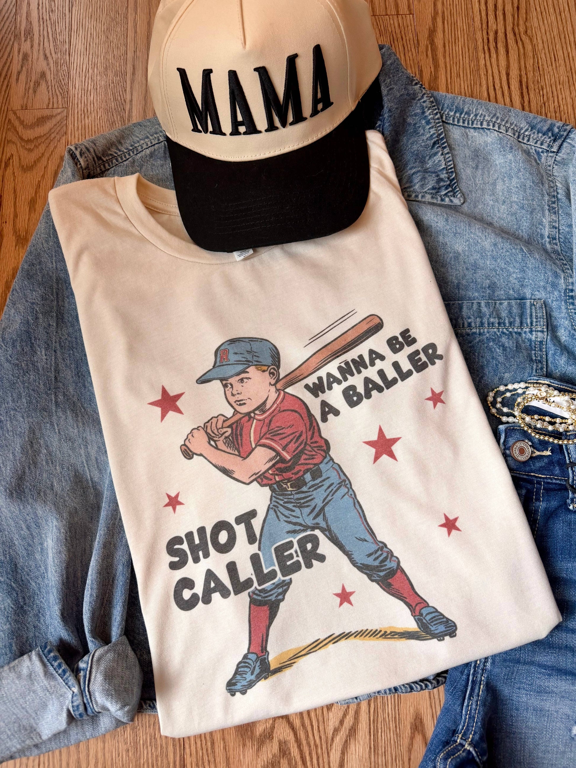 Baseball Shot Caller Graphic Tee Unisex T-shirt, Sweatshirt, Hoodie, Long Sleeve Tee - T-Shirt, Sweatshirt, Hoodie