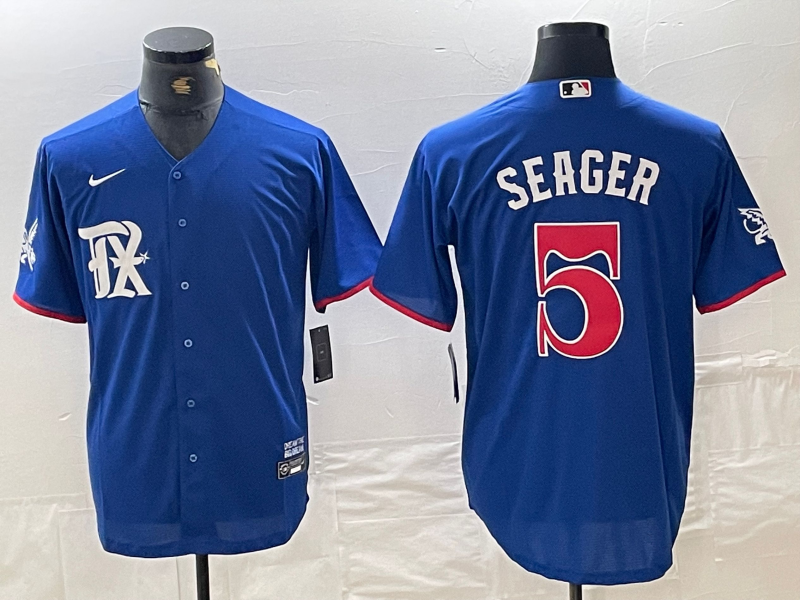 Men's Texas Rangers Corey Seager Royal City Connect Limited Player Jersey baseball jersey product view 1