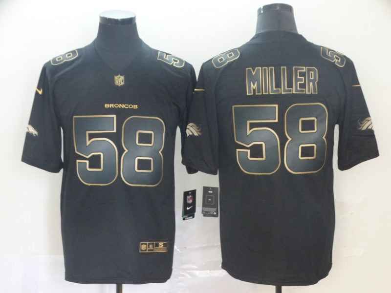 Men's Denver Broncos #58 Von Miller Black Game Player Jersey1 football jersey product view 1