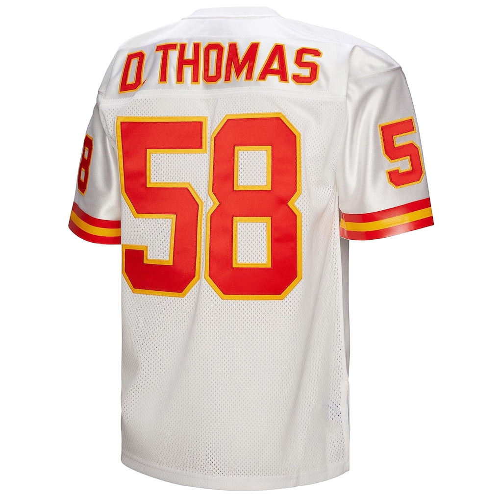 KC.Chiefs #58 Derrick Thomas 1994 White Authentic Throwback Retired Player Jersey football jersey product view 1