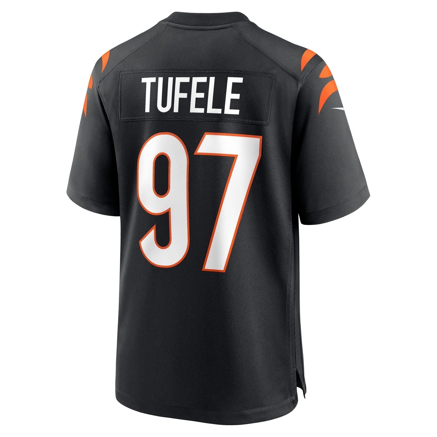 Jay Tufele Cincinnati Bengals Game Jersey - Black football jersey product view 3