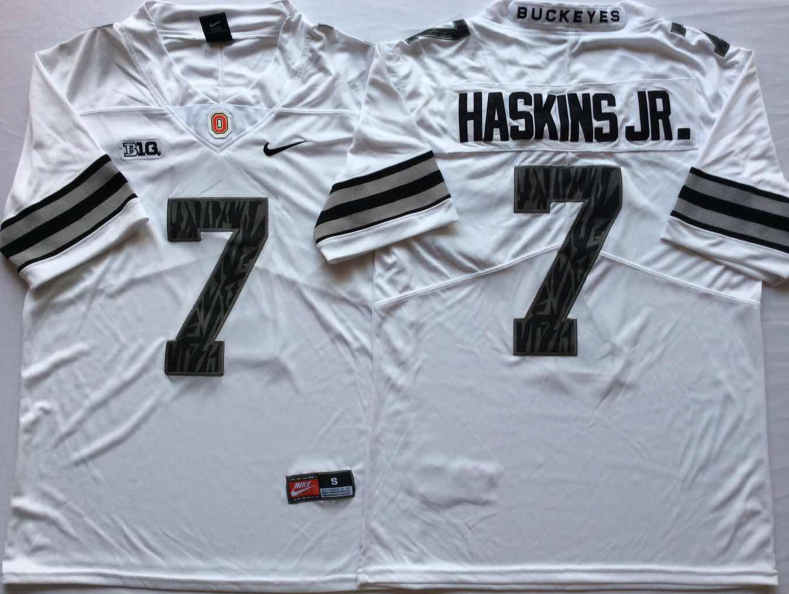 Men's Ohio State Buckeyes Dwayne Haskins White Player Jersey sports jersey product view 1