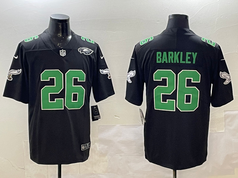 Men's Philadelphia Eagles Saquon Barkley #26 Black Alternate Game Player Jersey1 football jersey product view 1