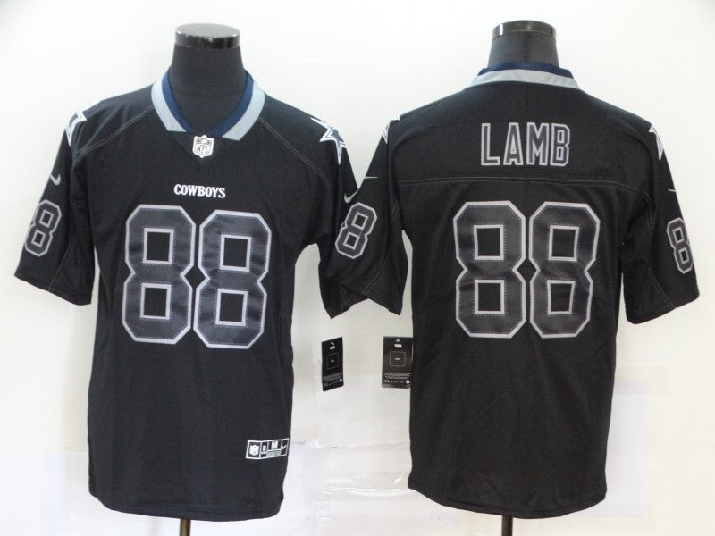 Men's Dallas Cowboys CeeDee Lamb #88 Black Authentic Game Jersey1 football jersey product view 1