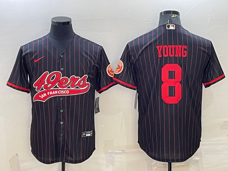 Men's San Francisco 49ers Steve Young Black Player Jersey Joint Edition football jersey product view 1