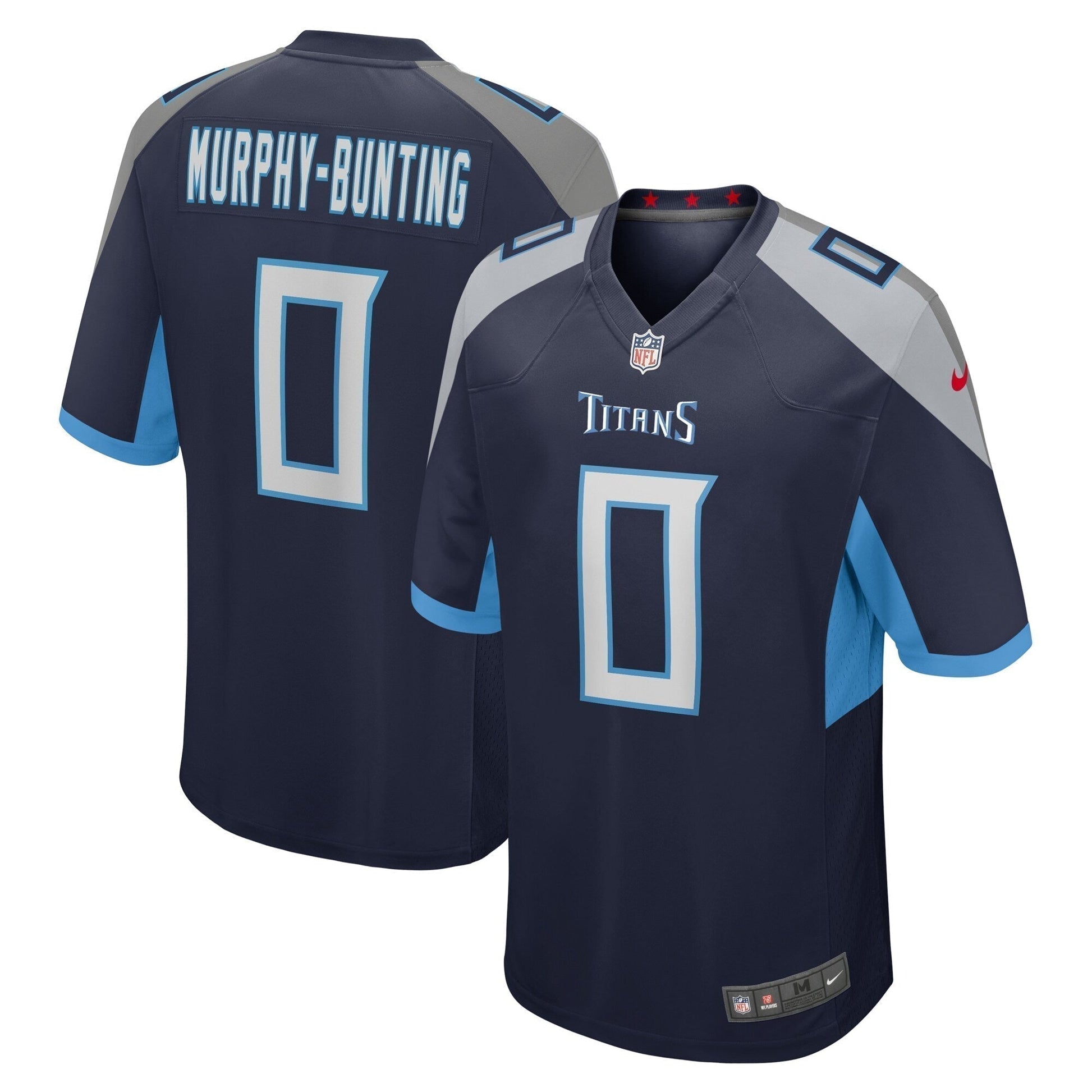 Sean Murphy-Bunting Tennessee Titans Game Jersey - Navy football jersey product view 1