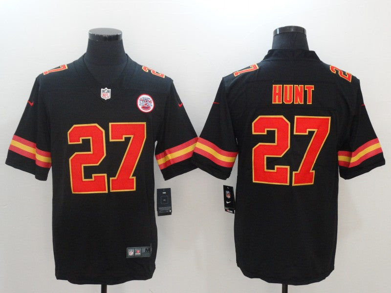 Men's Kansas City Chiefs Karim Hunt Black Player Game Jersey football jersey product view 1