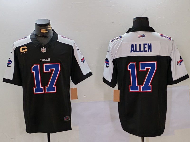 Men's Buffalo Bills Josh Allen Black Game Player Jersey1 football jersey product view 1