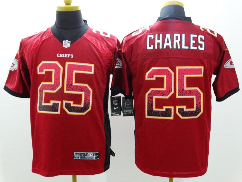 Men's Kansas City Chiefs Jamaal Charles #25 Red Game Jersey1 football jersey product view 1