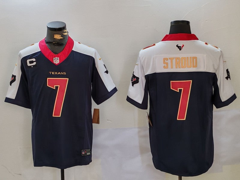Men's Houston Texans C.J. Stroud #7 Navy Player Game Jersey1 football jersey product view 1