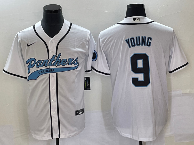Men's Carolina Panthers Bryce Young White Game Jersey Joint Edition football jersey product view 1