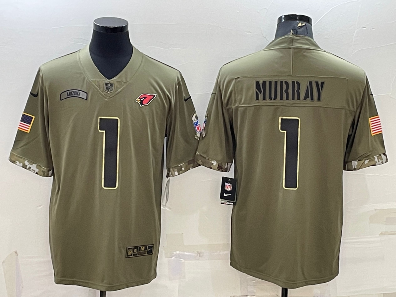 Men's Arizona Cardinals Kyler Murray Olive 2022 Salute To Service Limited Jersey football jersey product view 1