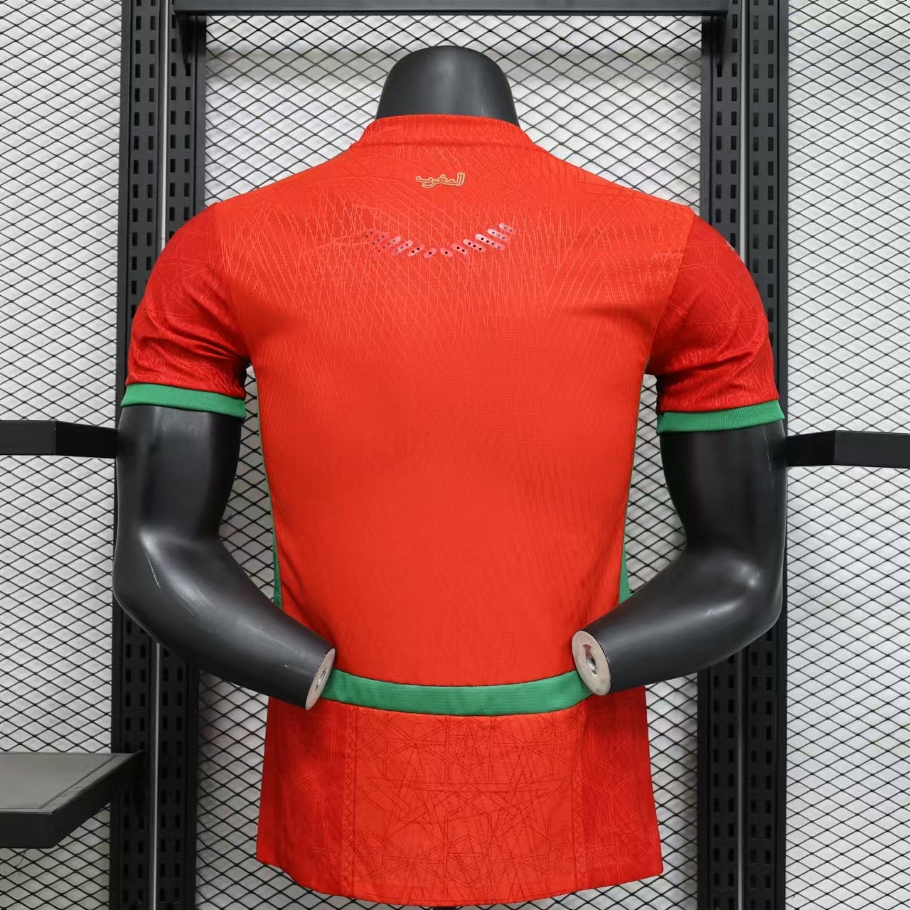 2026 Perforated Morocco Home Red Player Edition Jersey sports jersey product view 2