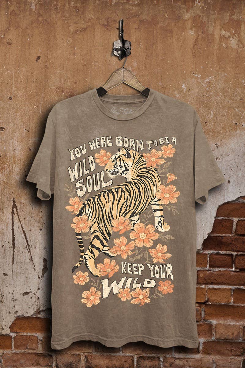 Wild Soul Tiger Graphic Top Unisex T-shirt, Sweatshirt, Hoodie, Long Sleeve Tee - T-Shirt, Sweatshirt, Hoodie