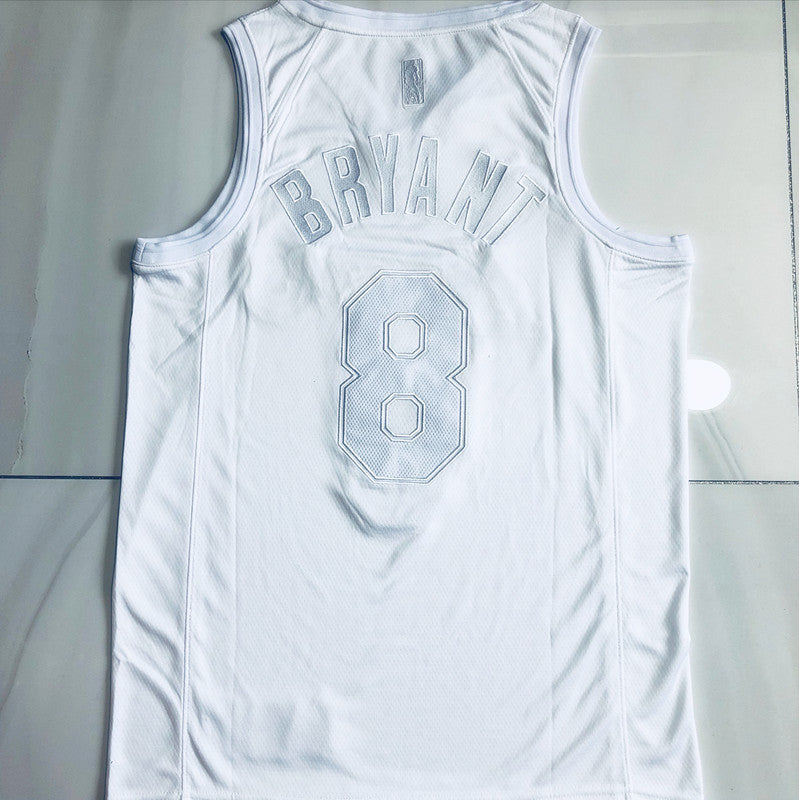 Kobe Bryant's all white #8 jersey basketball jersey product view 2