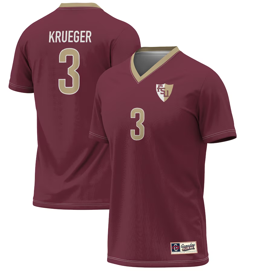 Men's Florida State Seminoles Casey Krueger #3 Garnet Alumni Jersey sports jersey product view 1