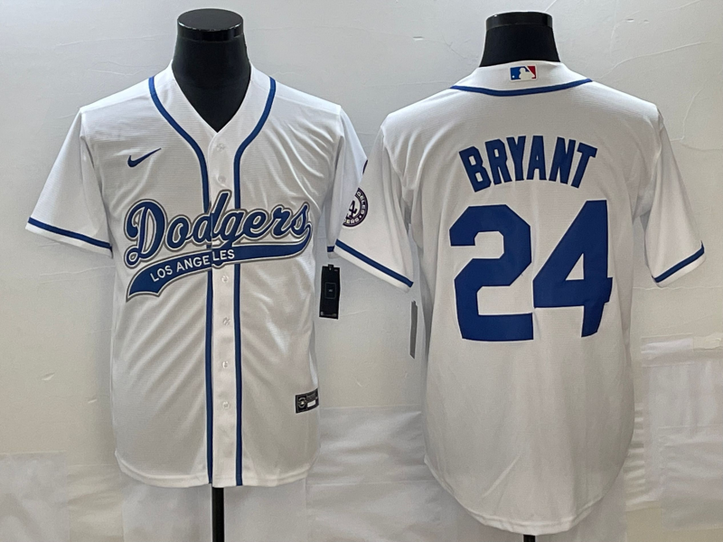 Men's Los Angeles Dodgers Kris Bryant White Player Jersey Joint Edition basketball jersey product view 1