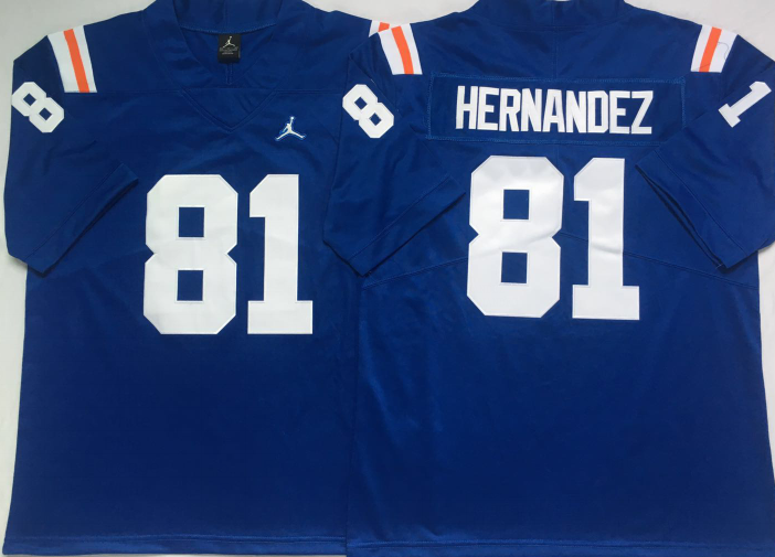 Men's Florida Gators Aaron Hernandez Royal Replica Jersey sports jersey product view 1