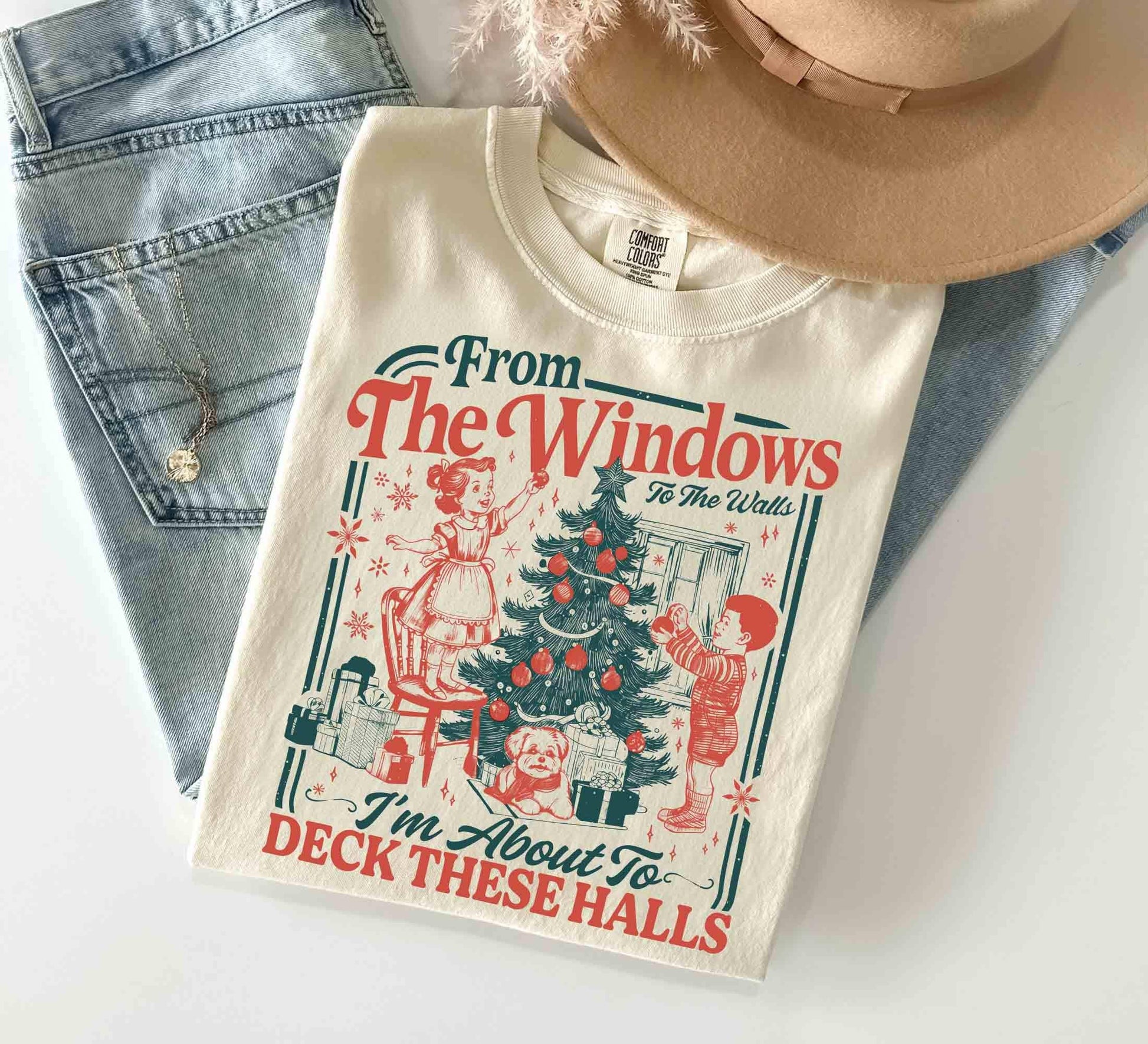 Deck the Halls Funny Christmas Sweater Unisex T-shirt, Sweatshirt, Hoodie, Long Sleeve Tee - T-Shirt, Sweatshirt, Hoodie