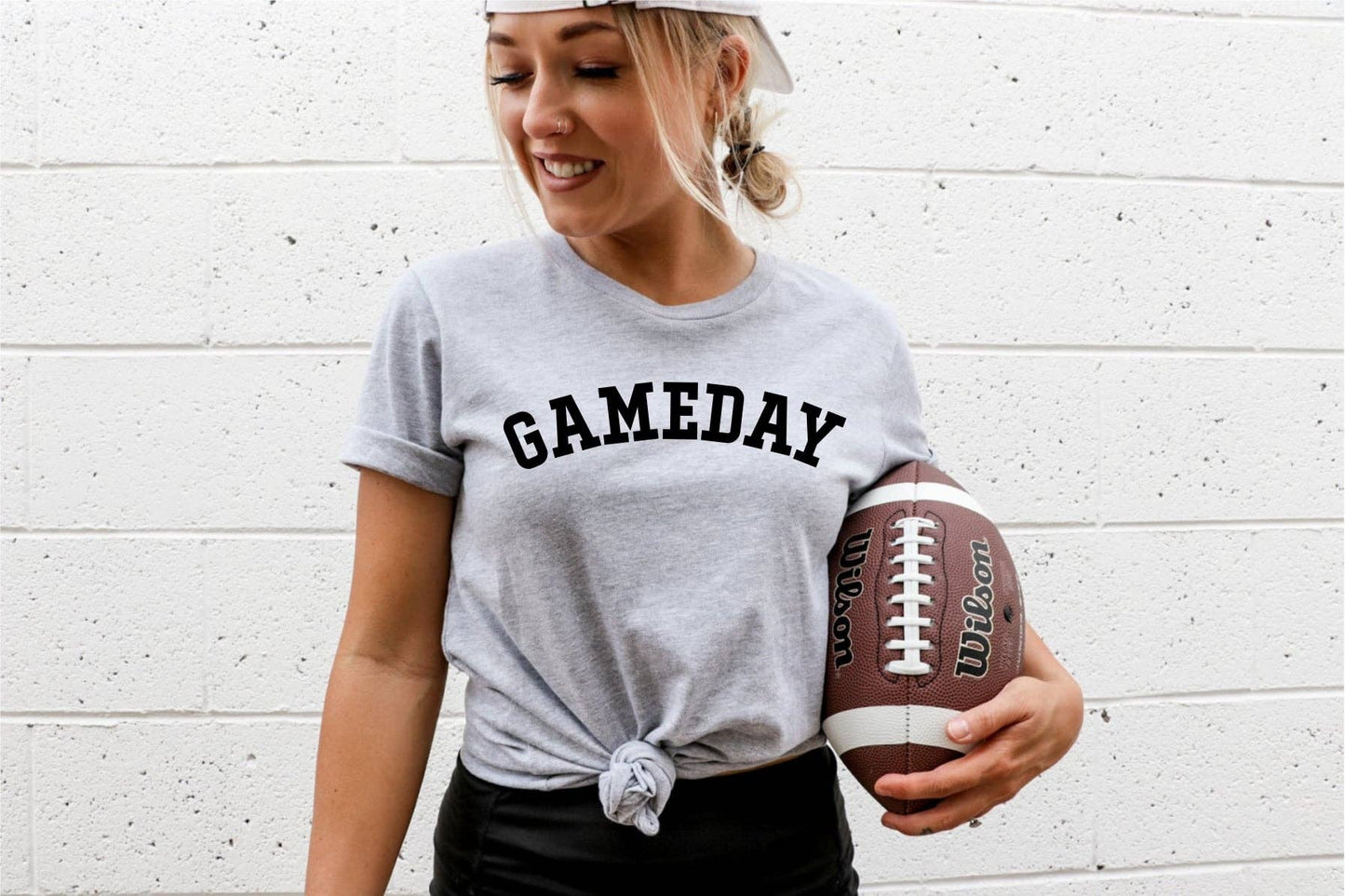 Gameday Grey Varsity Font Football Trendy Graphic Tee Unisex T-shirt, Sweatshirt, Hoodie, Long Sleeve Tee - T-Shirt, Sweatshirt, Hoodie