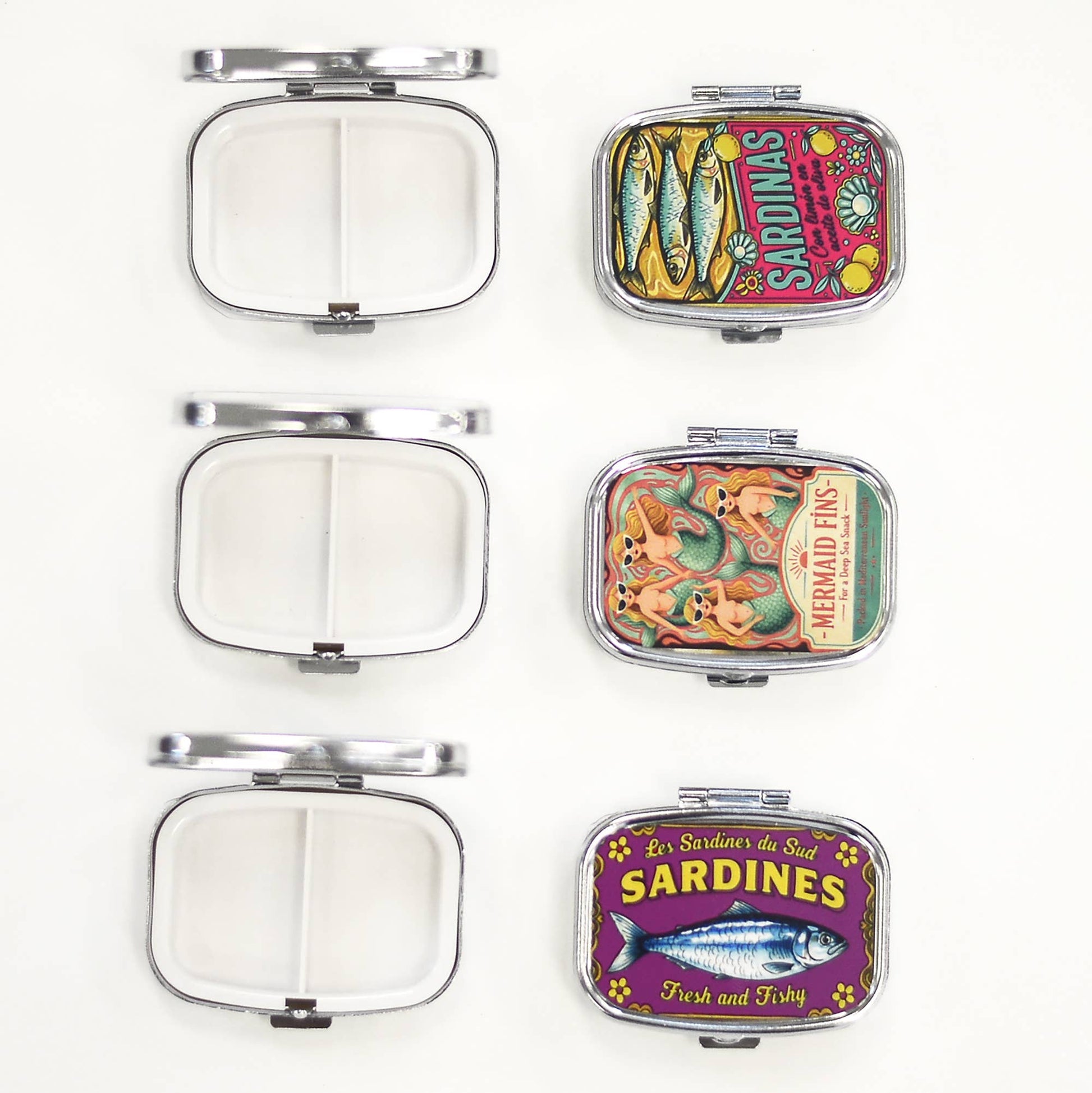 Funny Sardine Pill Box Vintage Style Compact Organizer Unisex T-shirt, Sweatshirt, Hoodie, Long Sleeve Tee - T-Shirt, Sweatshirt, Hoodie