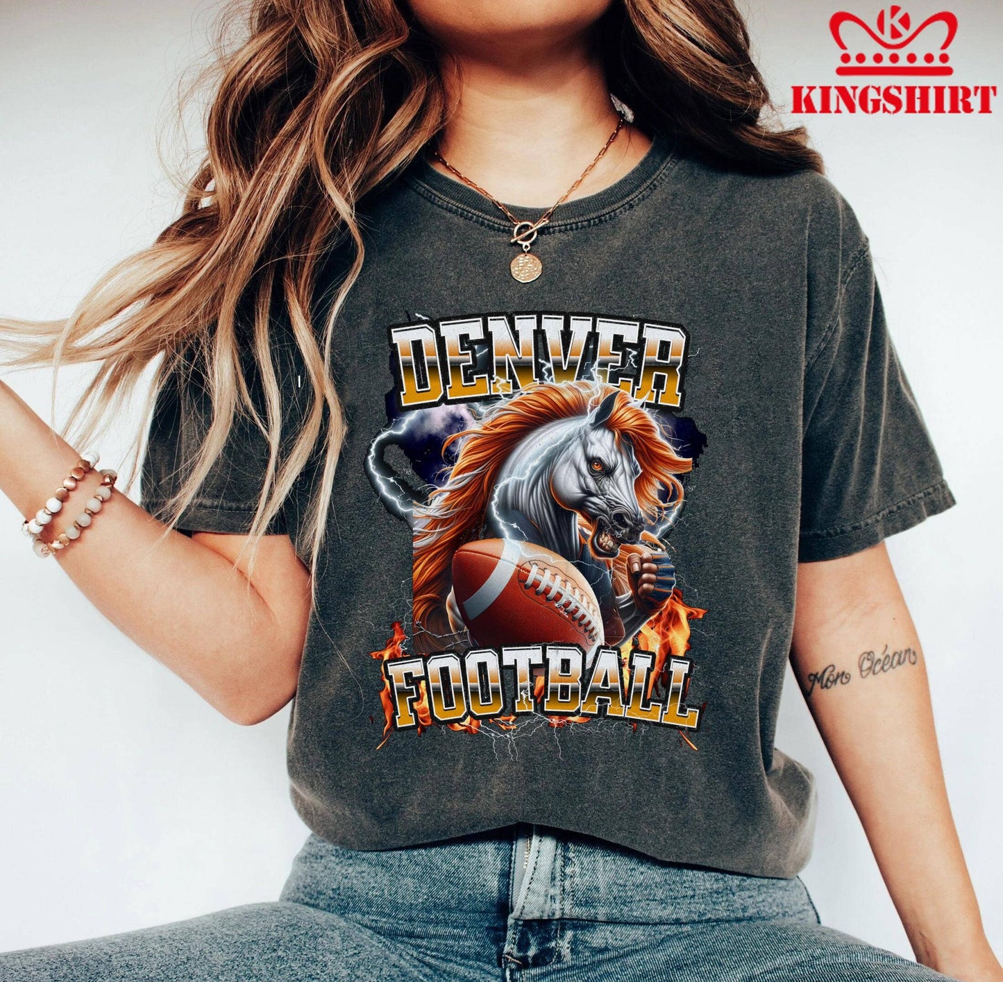 Unique Denver Football Team Logo Retro Sublimation Shirt Unisex T-shirt, Sweatshirt, Hoodie, Long Sleeve Tee - T-Shirt, Sweatshirt, Hoodie