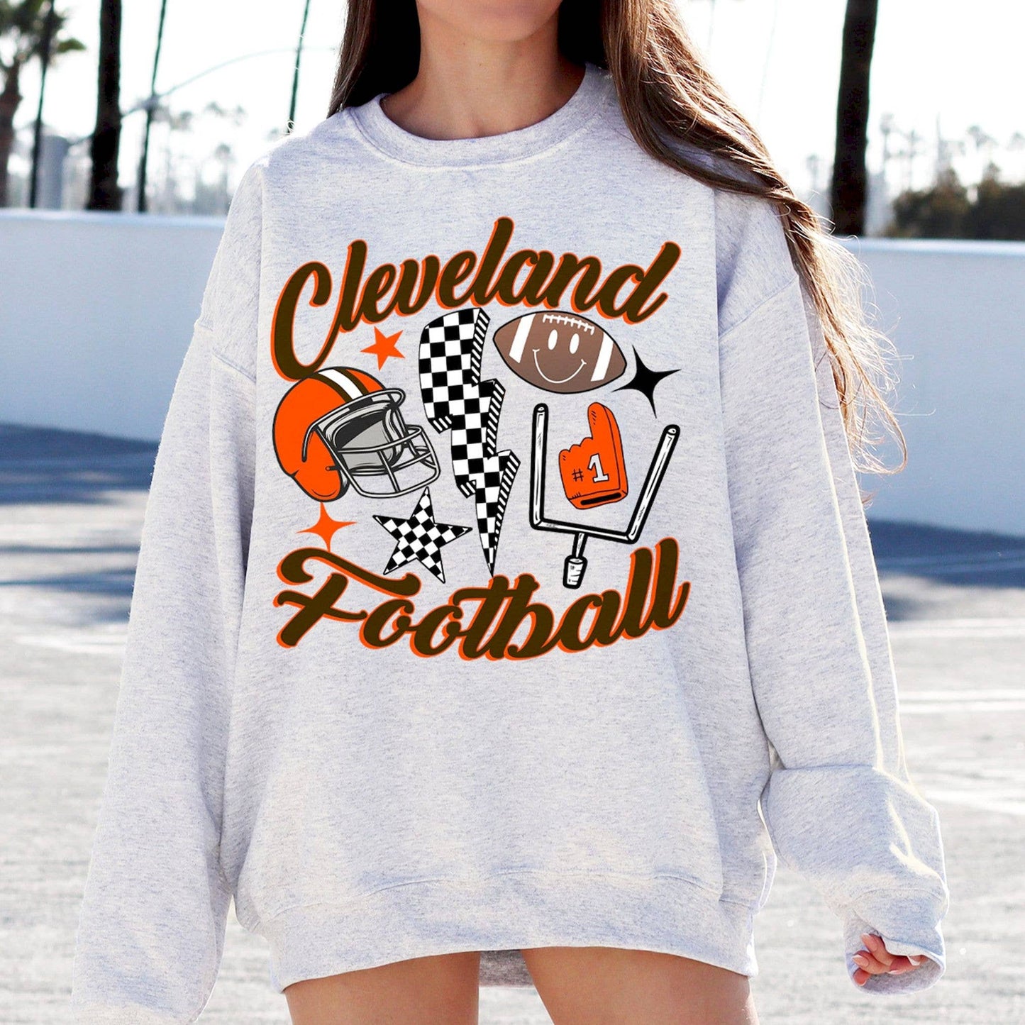Retro Cleveland Browns Sweat Sweatshirt - Vintage Fan Gift Unisex T-shirt, Sweatshirt, Hoodie, Long Sleeve Tee - T-Shirt, Sweatshirt, Hoodie