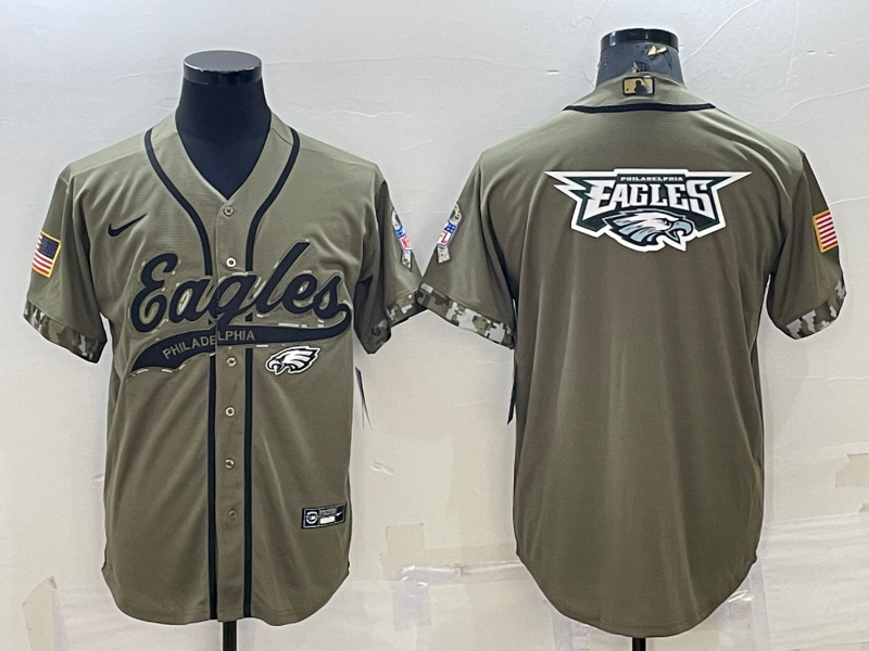 Men's Philadelphia Eagles Olive 2022 Salute To Service Limited Jersey1 football jersey product view 1