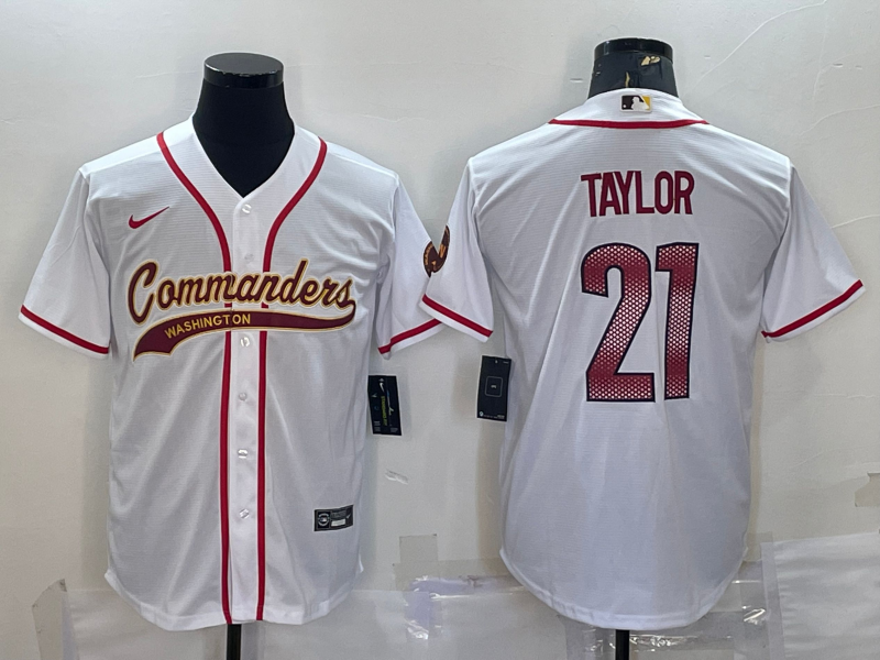 Men's Washington Commanders Sean Taylor White Game Jersey Joint Edition football jersey product view 1