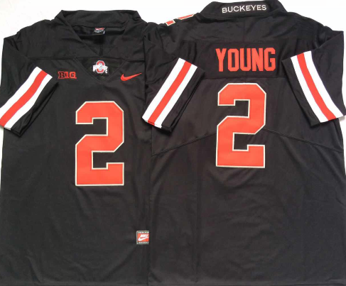Men's Ohio State Buckeyes Chase Young #2 Black Player Jersey sports jersey product view 1