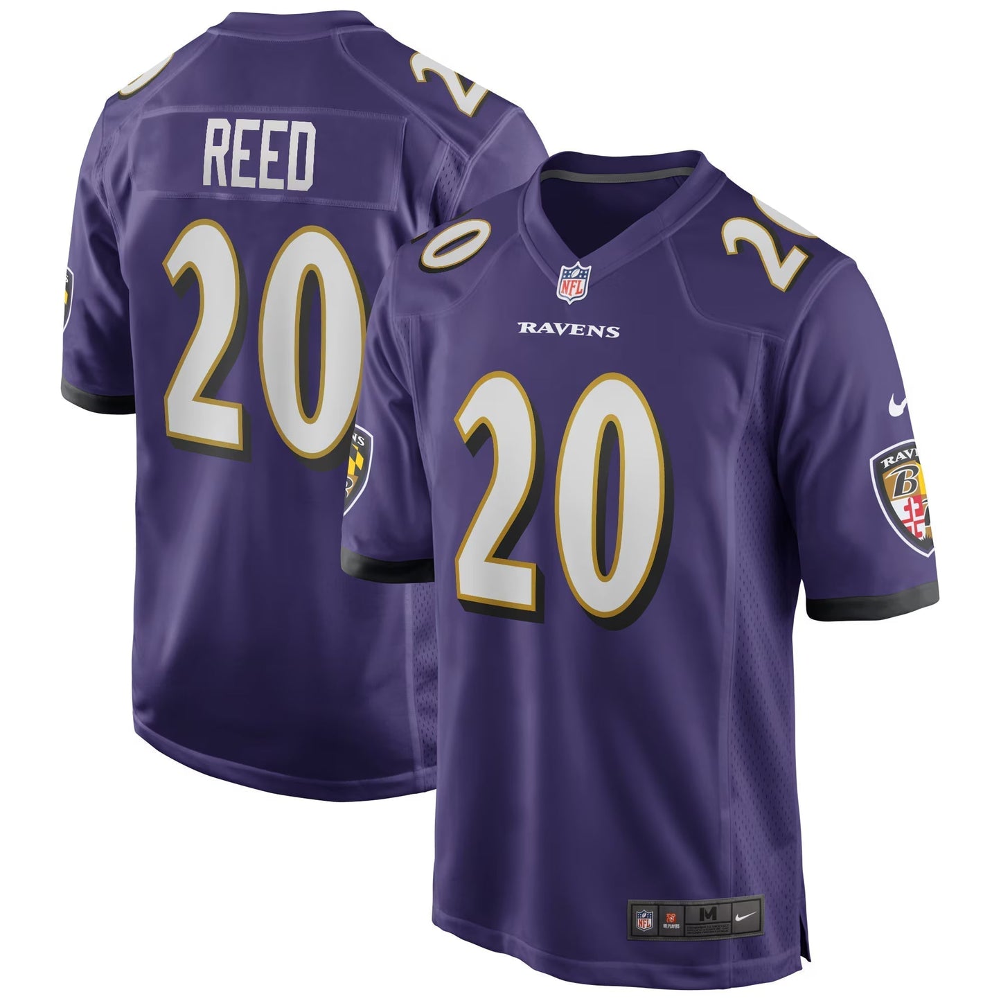 Baltimore Ravens Ed Reed Purple Game Retired Player Jersey football jersey product view 1