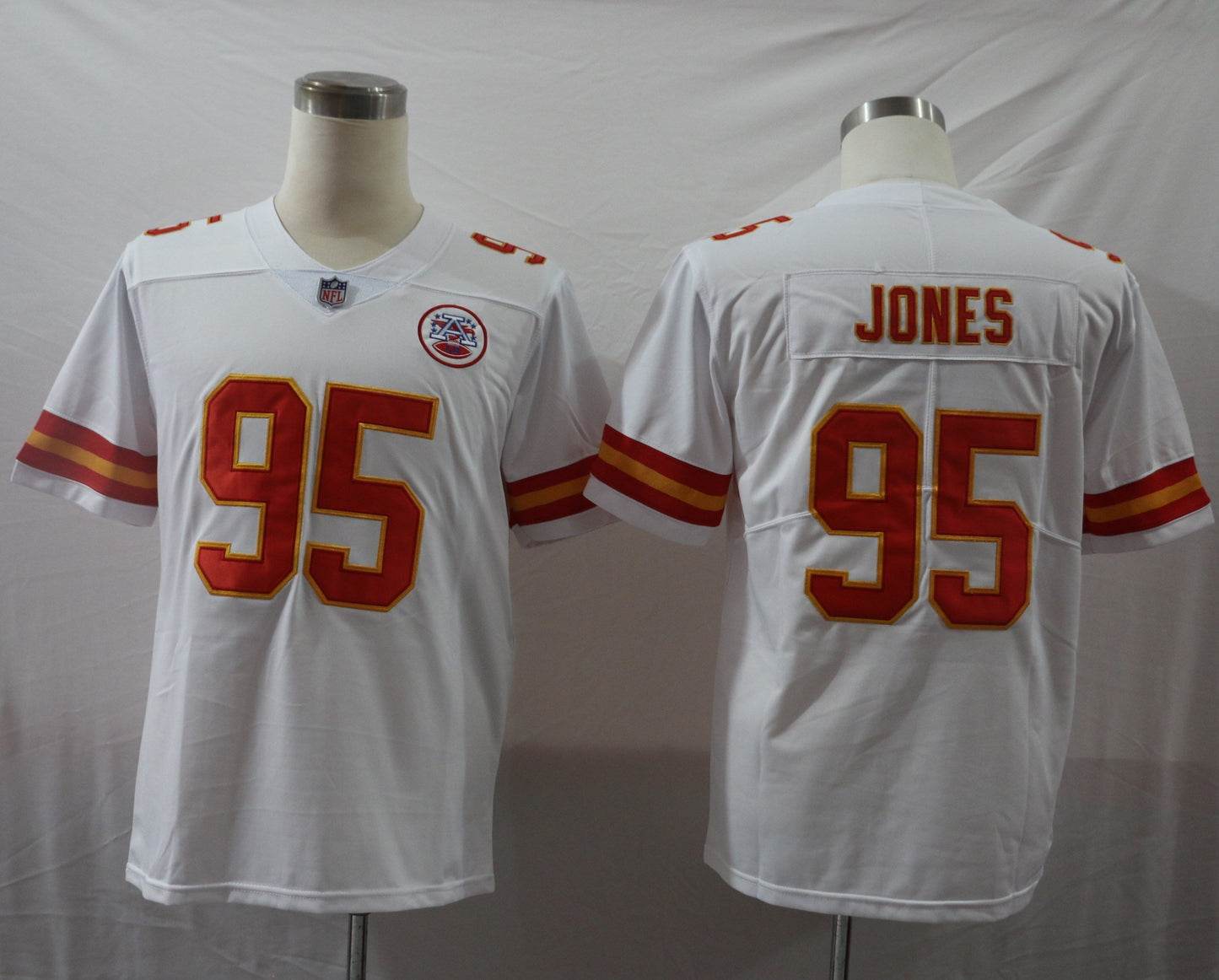 Men's Kansas City Chiefs Chris Jones White Game Jersey football jersey product view 1