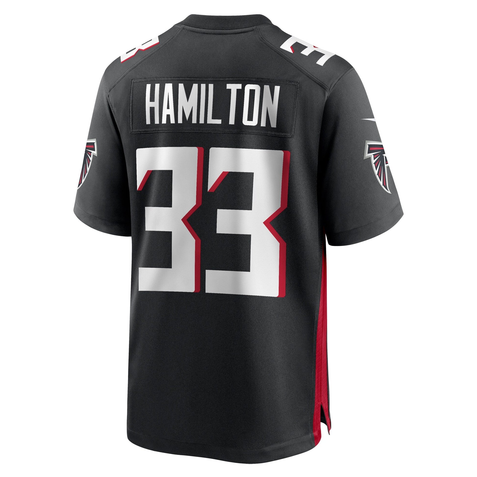 Antonio Hamilton Atlanta Falcons Game Jersey - Black football jersey product view 3
